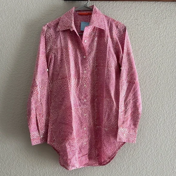 Oliphant button down Patterned Women's Top - Picture 2 of 5